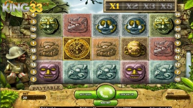 Slot game Gonzo's Quest: Phiêu Lưu Mạo Hiểm, Thắng Lớn 4 Slot game Gonzo's Quest